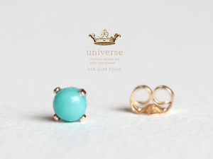 Universe/12 ターコイズ天然石スタッズピアス