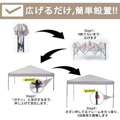 ApeexCanopy タープテント 2.5m×2.5m 【専用横幕/サイドシート3枚付属