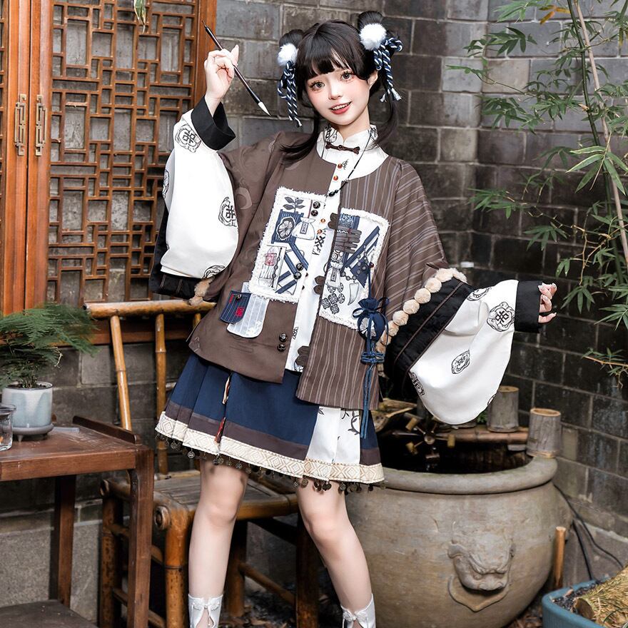 ジャケット アウター 羽織り ポンチョ風 華ロリ レトロ ベビードール