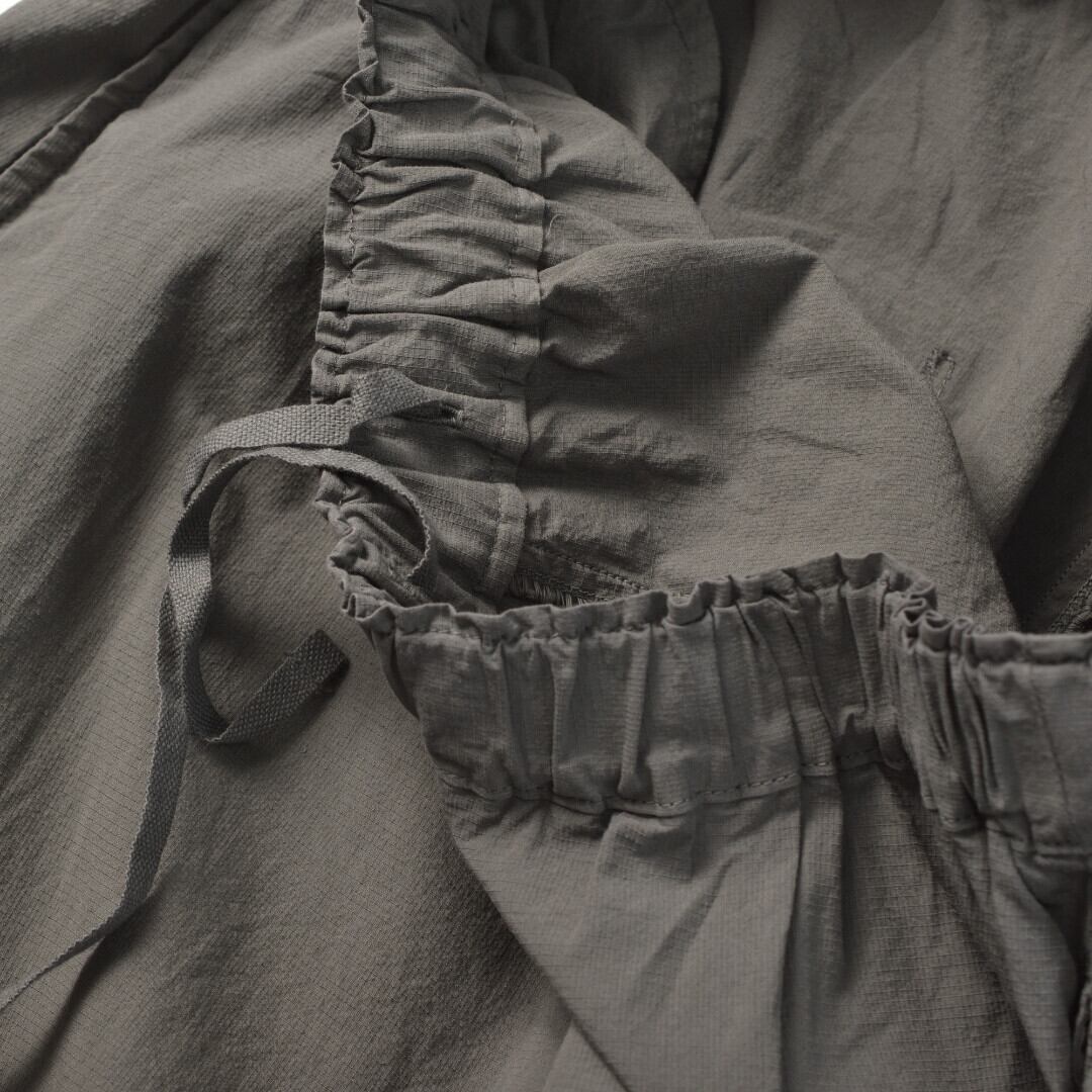 prit プリット ミニリップ近江晒加工タックバギーパンツ・グレイ