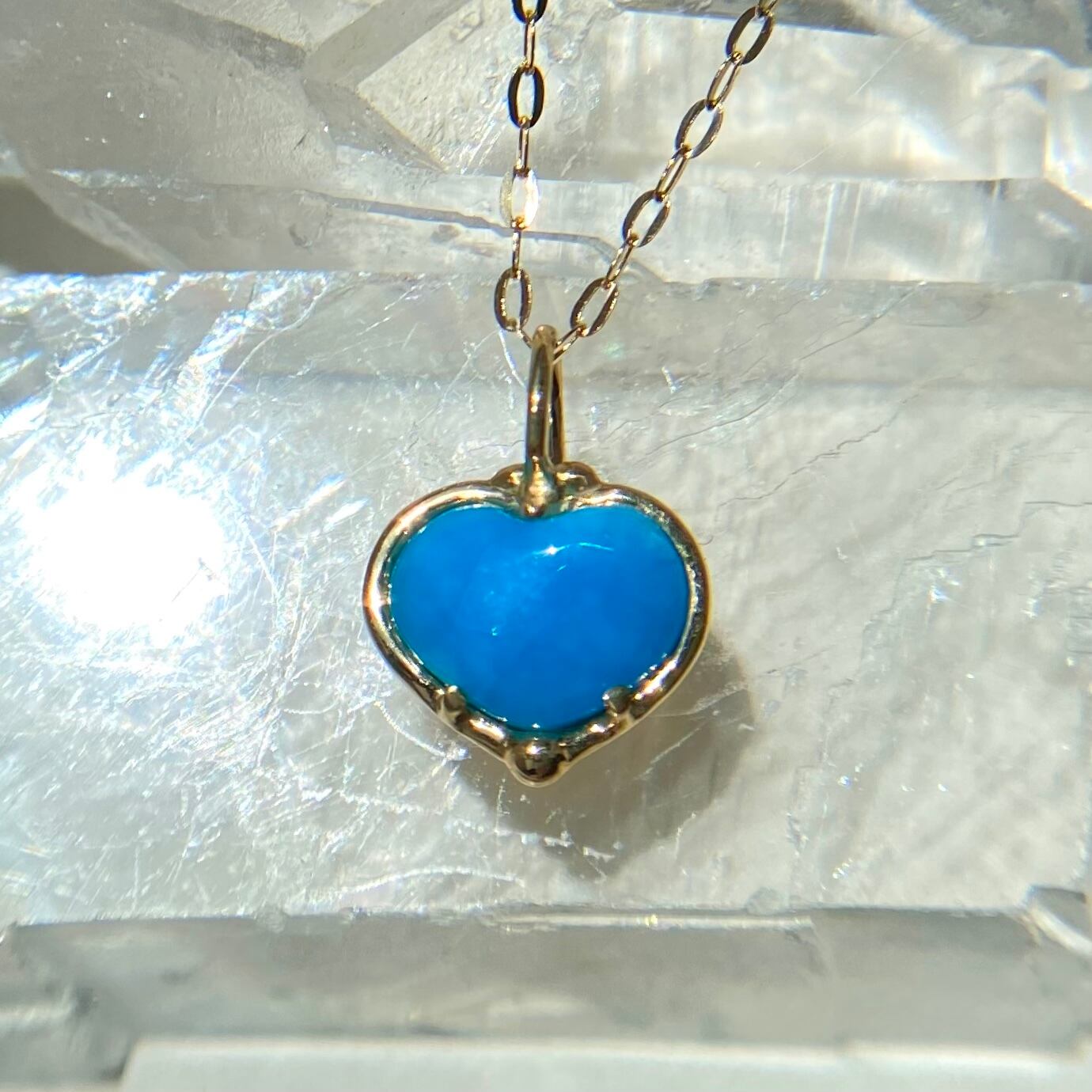 K18 ヘミモルファイト・ダイヤペンダント ネックレス