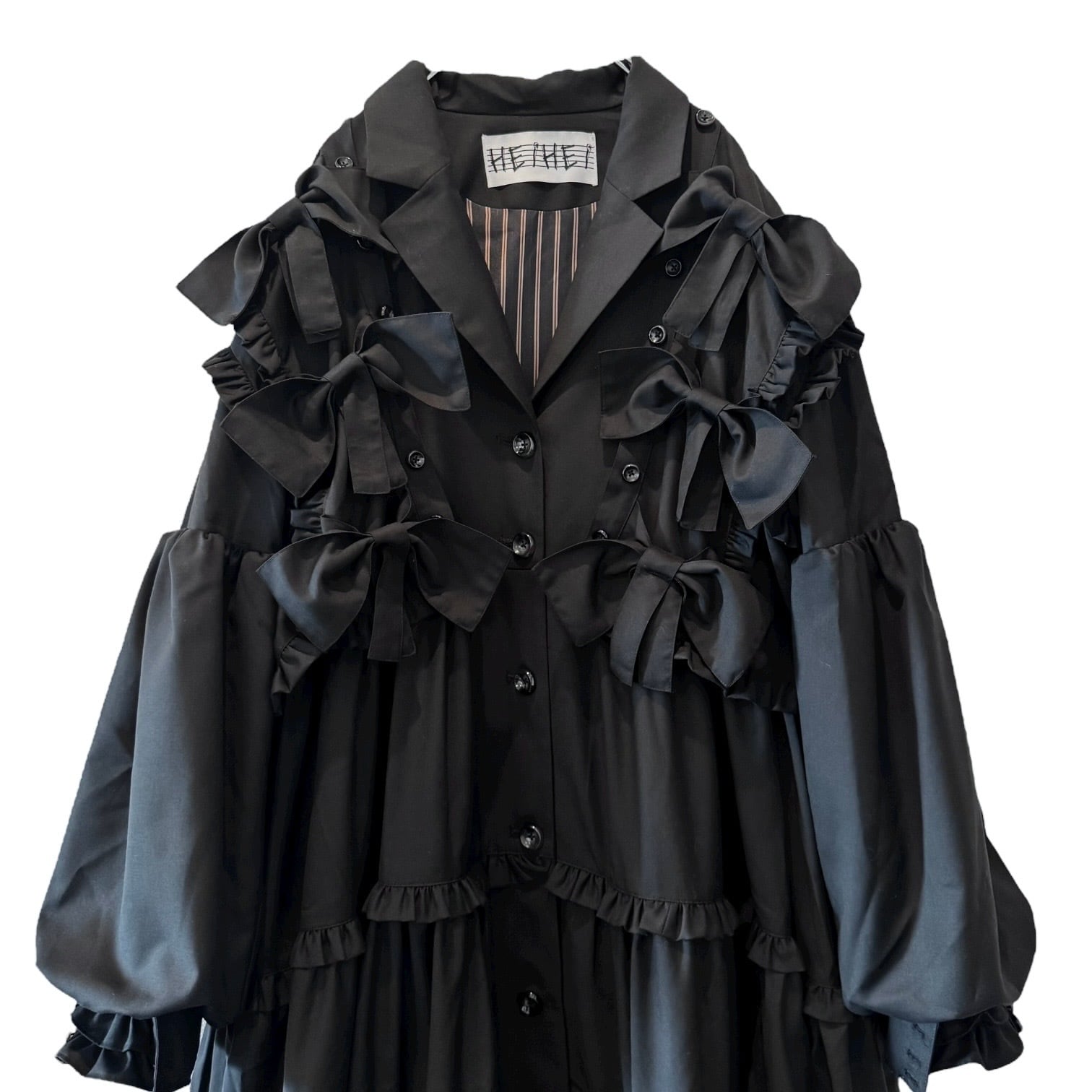 リボンドッキングスーツワンピース BLACK