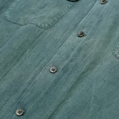 BRUMCH green linen shirt