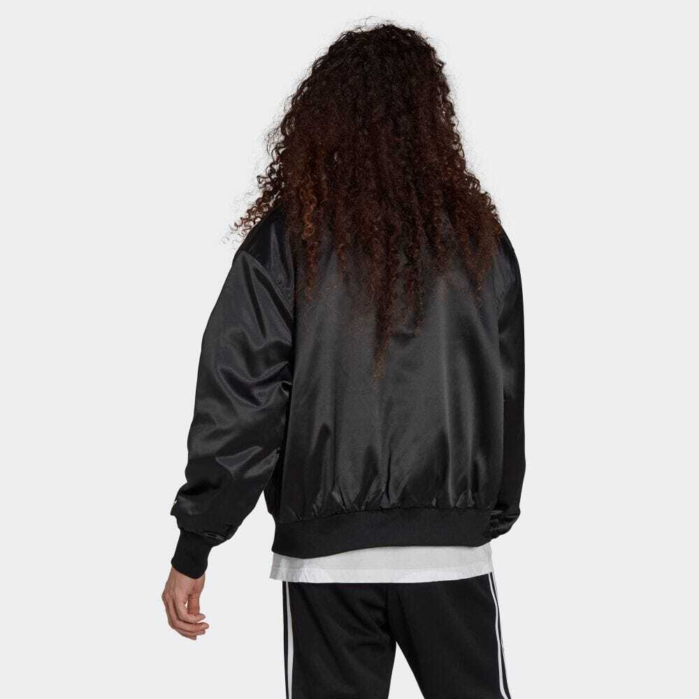 アディダスオリジナルス adidas Originals アディカラー クラシックス サテン ボンバージャケット ジャンパー アウター メンズ  H09165 ADICOLOR CLASSICS SATIN BOMBER JACKET BLACK