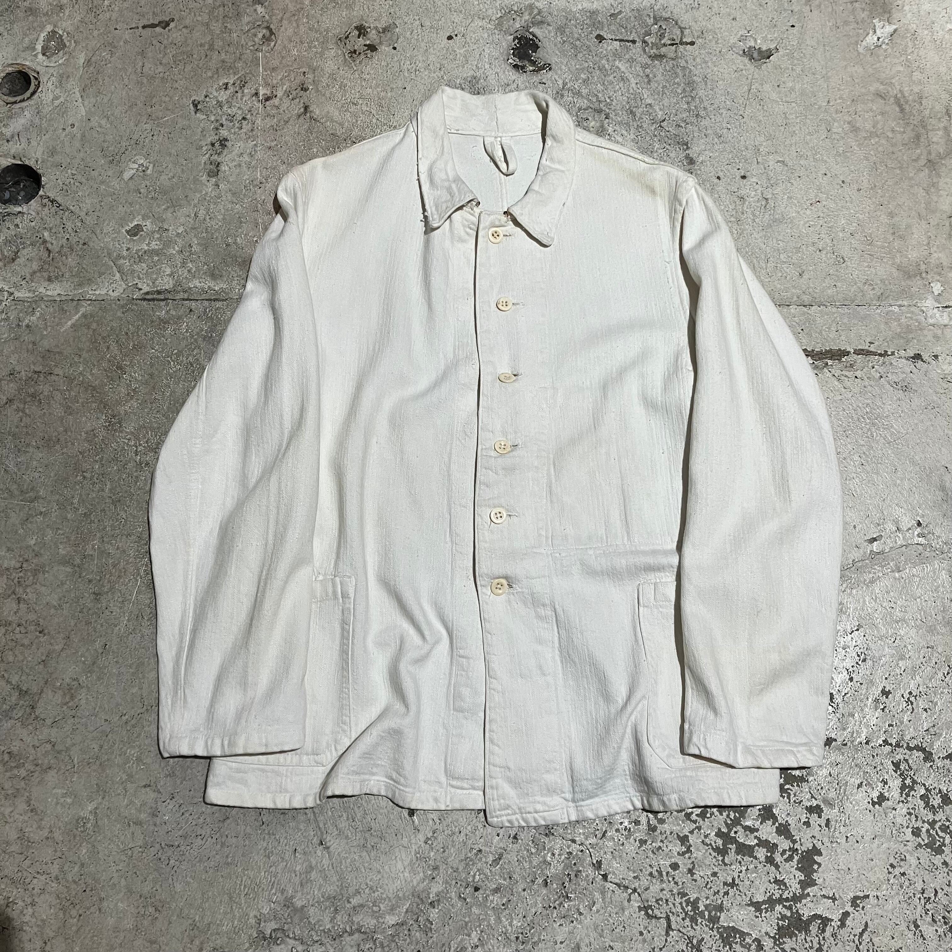 30s 40s 温い ドイツ海軍 リネンヘリンボーン セーラー 