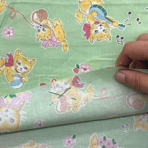 Cdr437-1◆50cm◆S◆綿100%シャーティング生地◆レトロな可愛いネコ柄