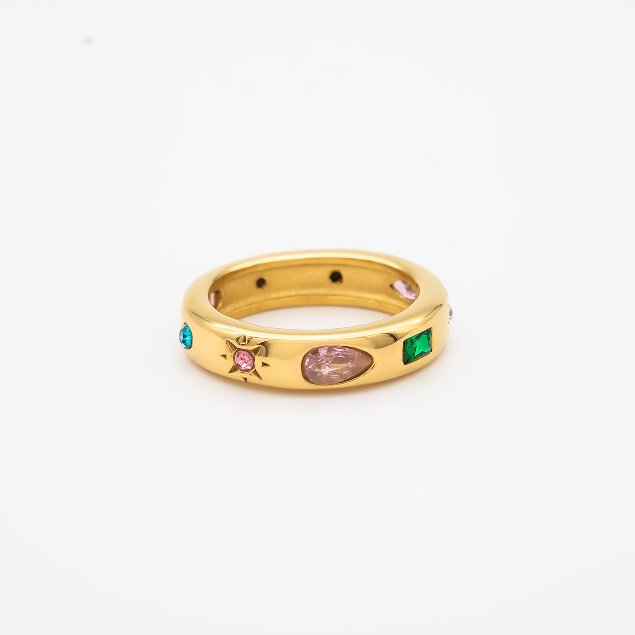 multi color stone ring | FLORES
