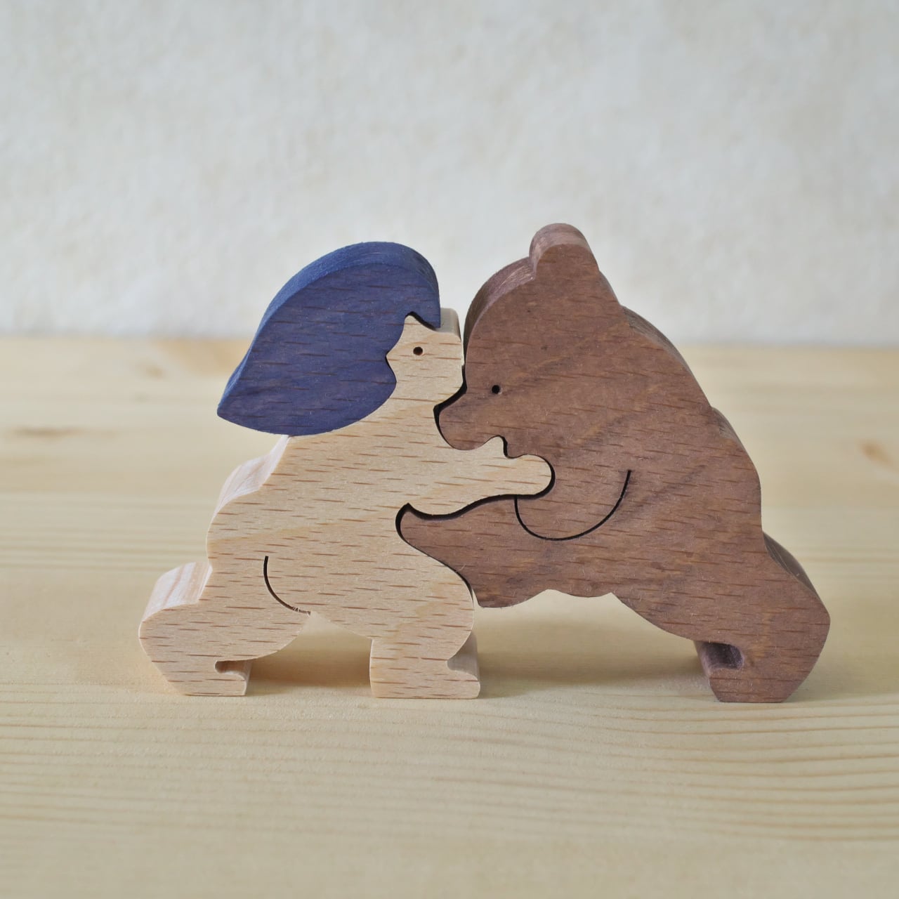 クマと金太郎 木製パズル - ジグソーパズル