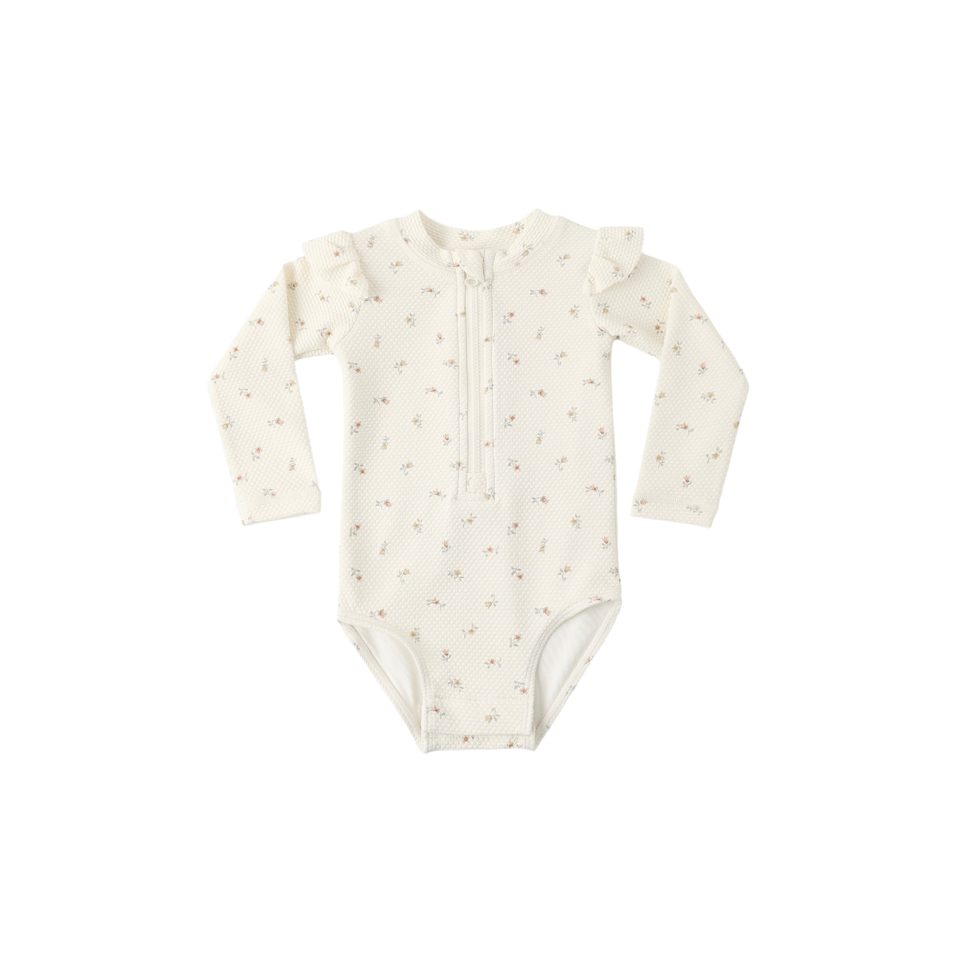 Quincy Mae(クインシーメイ) / 26ss BYRON RASHGUARD ONE-PIECE / PETIT FLEUR / 18-24M・2-3Y・4-5Y