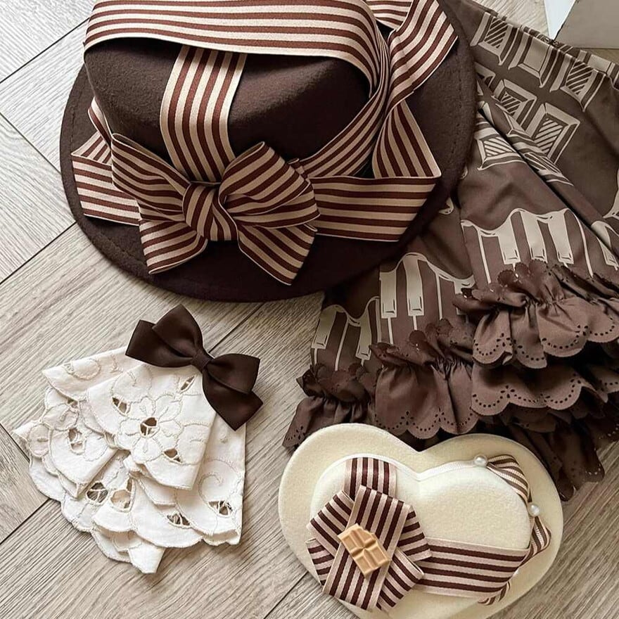 SEASONZ 予約商品 ゴスロリ ベレー帽 ストライプ レトロ クラシカル