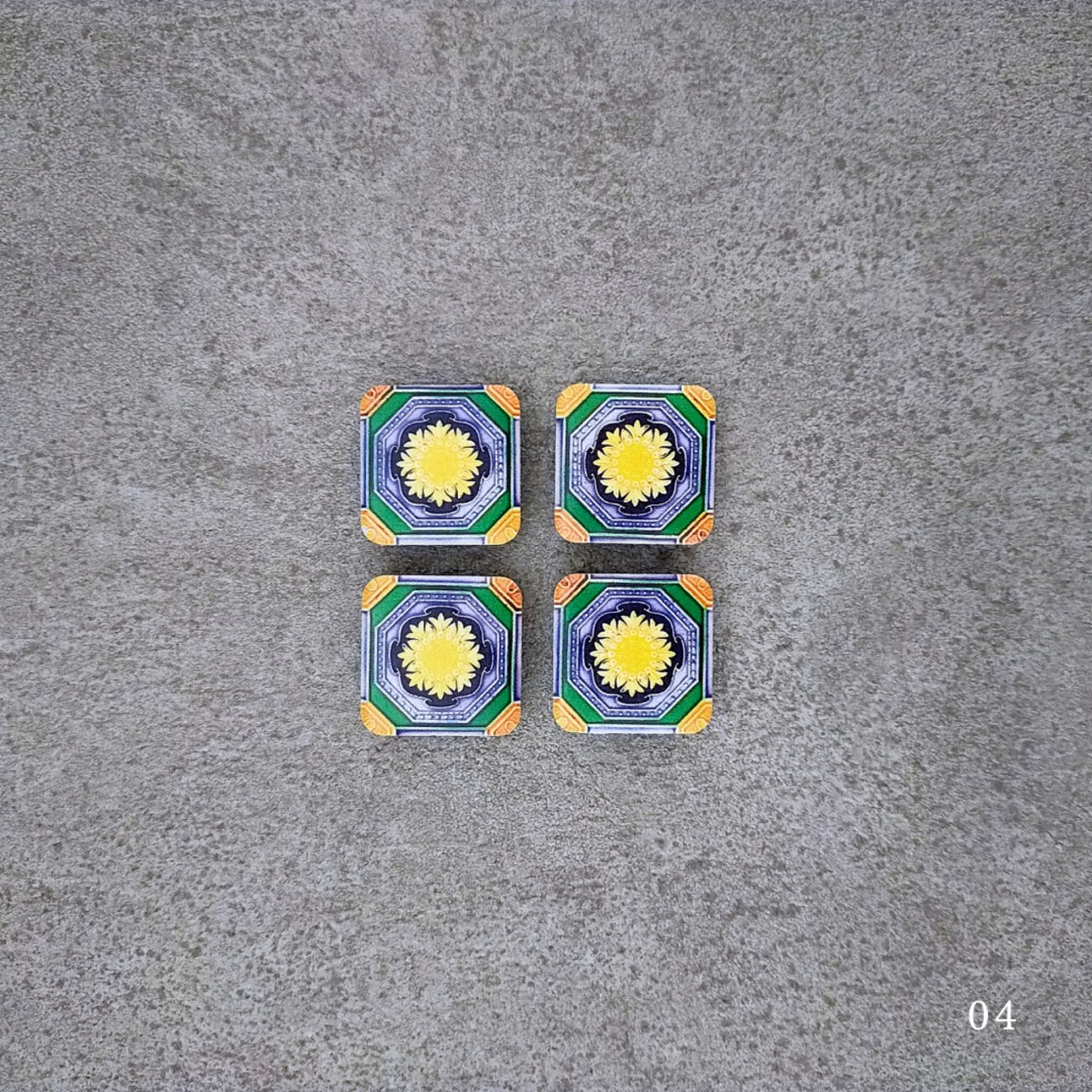 台湾マジョリカタイル マグネット（4個入り）