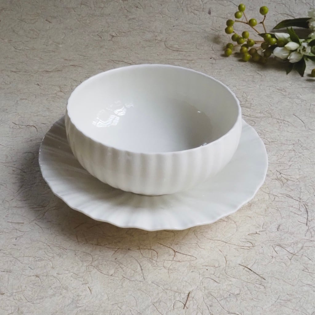 色原 昌希/白磁 リンカbowl