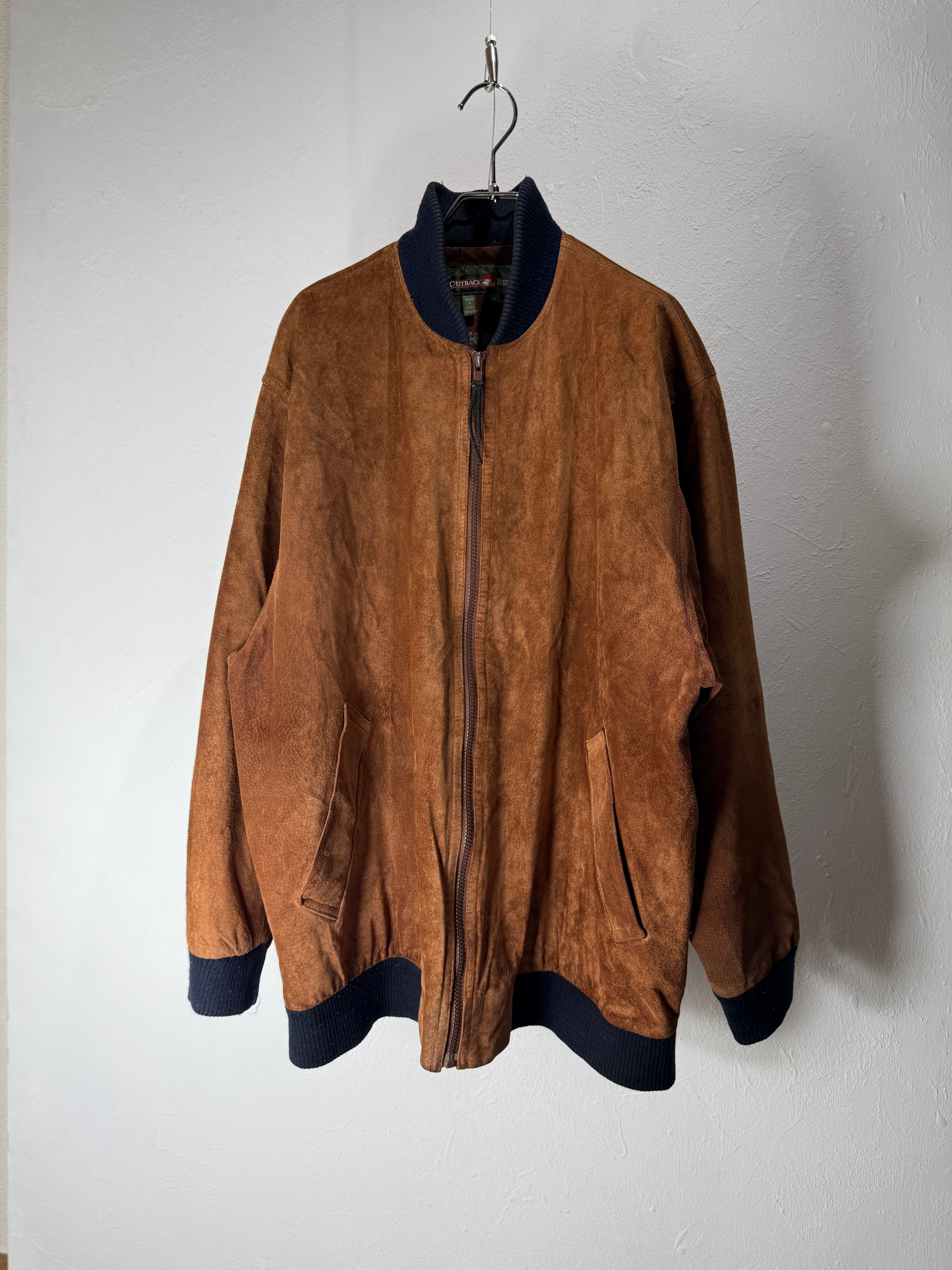 90s suede leather rib jacket