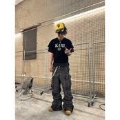 VIBE ストリート ウォッシュ加工 デニムパンツ P151