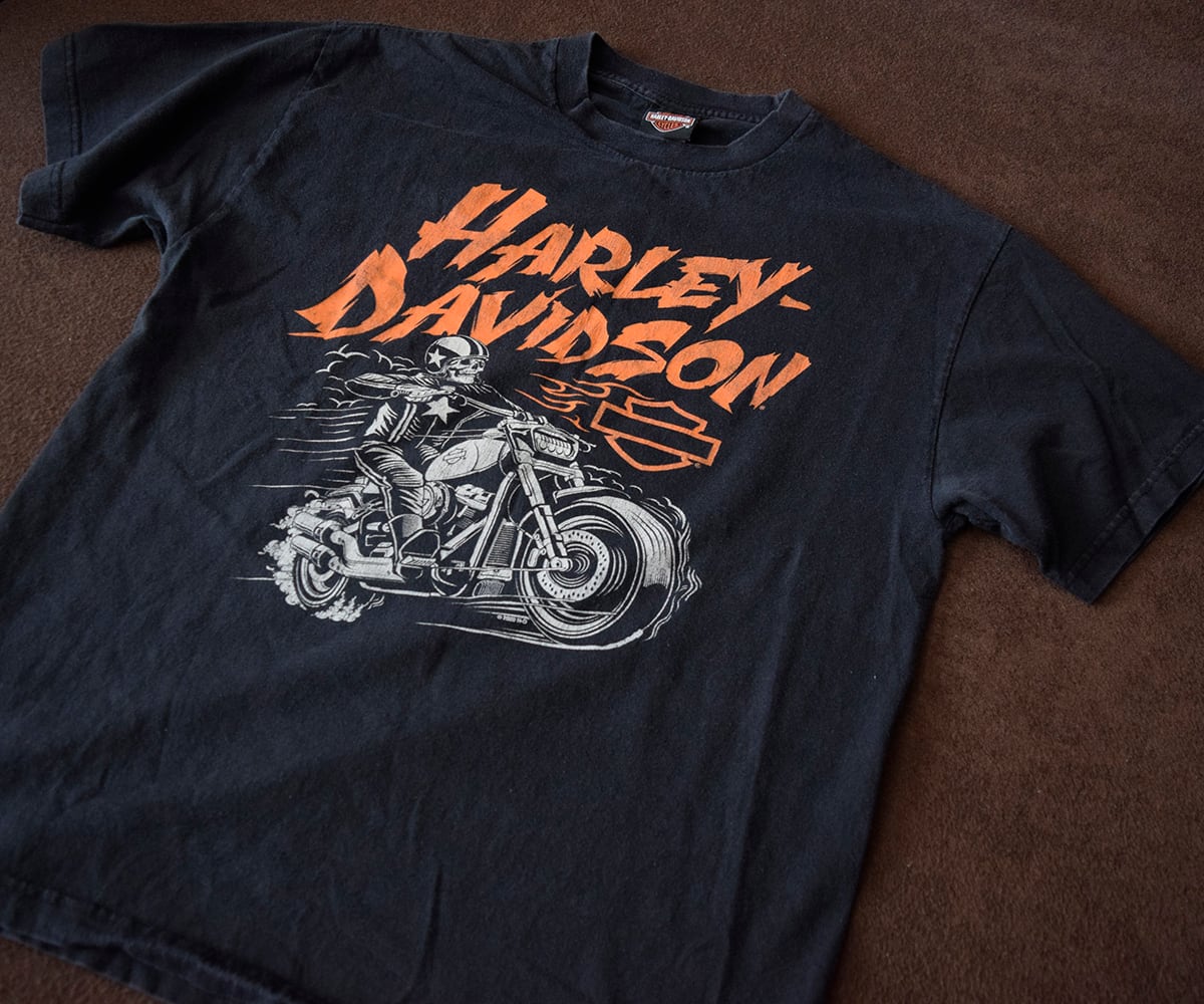 HARLEY DAVIDSON T-SHIRTS SKULL BIKER L | SECOND TIME GLORY