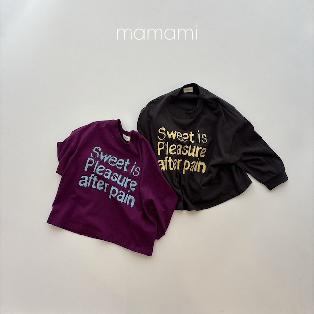 【取寄】mamami|sweet letter tee|スウィートレターTシャツ|XS-JL|kids&jr|26 autumn