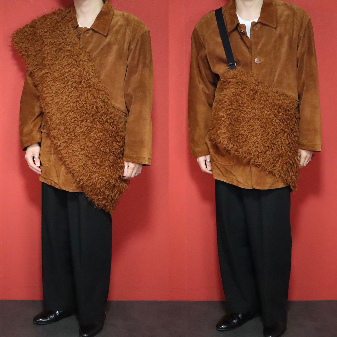 DRIES VAN NOTEN カシミヤ混 ポケット付き ファー マフラー DRIES VAN NOTEN カシミヤ混 ポケット付き ファー マフラー