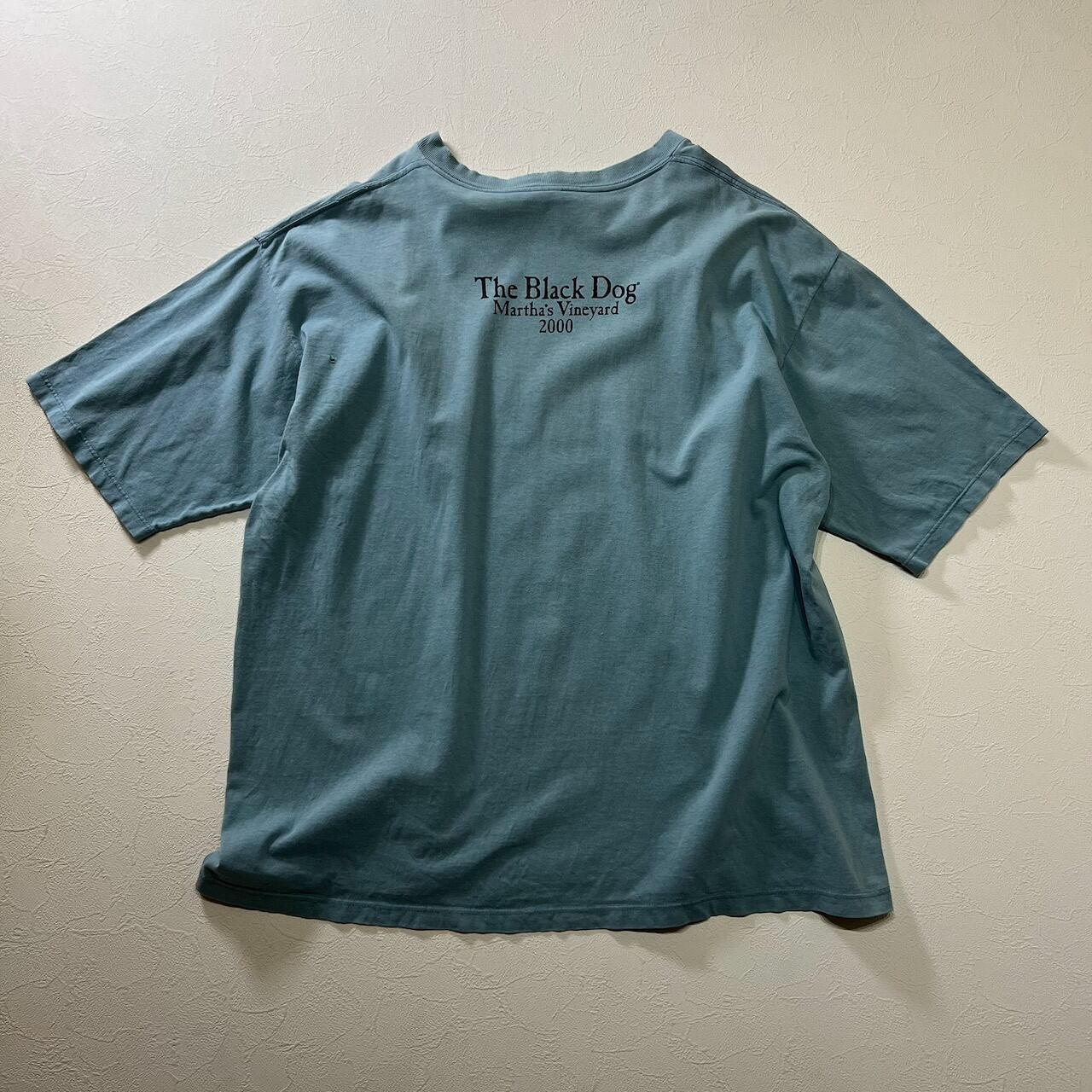 USA The Black dog アニマル 犬 ダメージ Tシャツ ブラックドッグ
