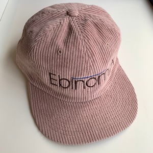 EbinomA Henny typo 太畝 cord cap (pink light beige）