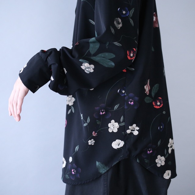 flower art pattern fry-front minimal mode shirt