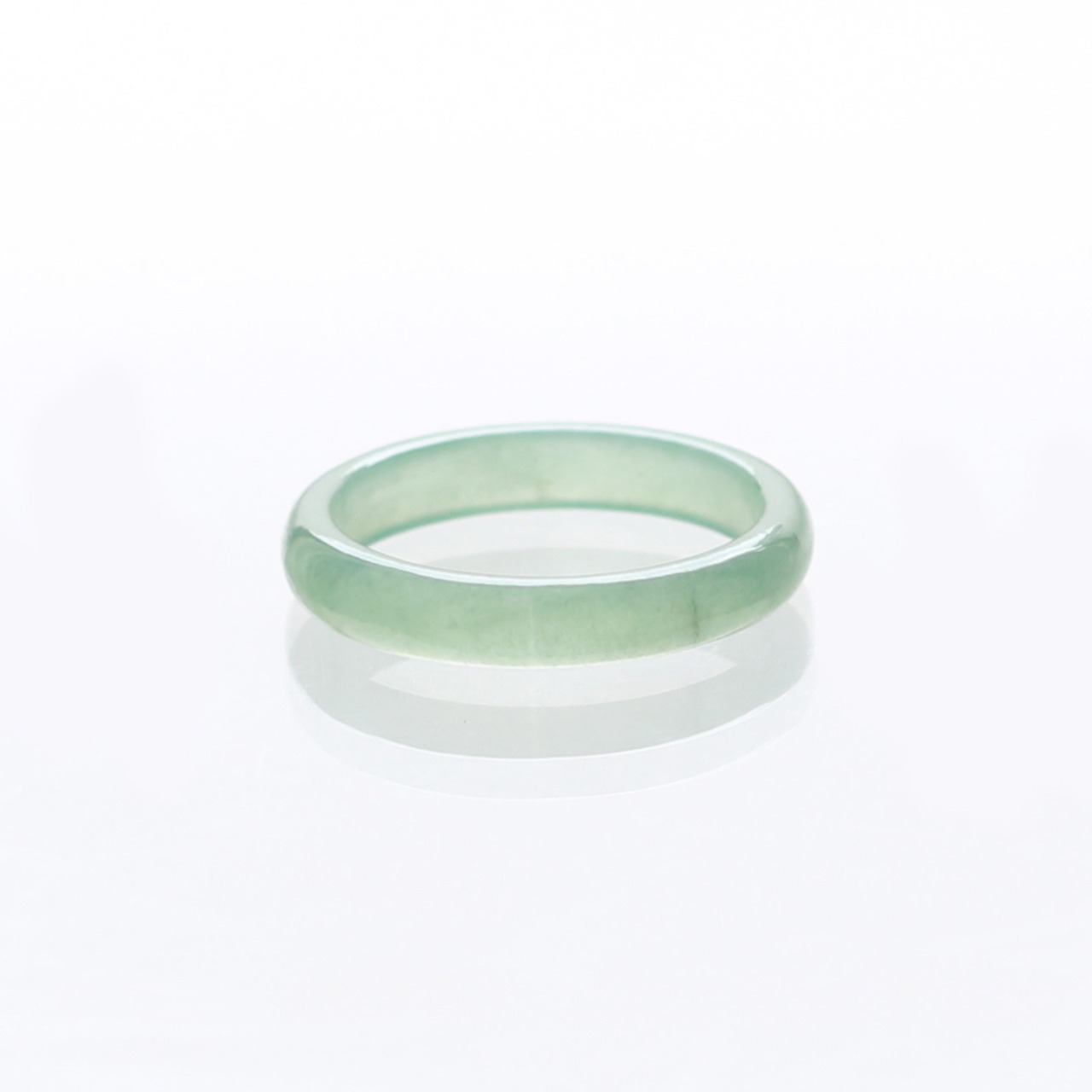 【13,5号】今季大人気！細め翡翠くり抜き甲丸リング A貨翡翠 jd_rg1879