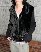 00s SHAVER LAKE Knit×Fake Fur Docking Drivers Jacket