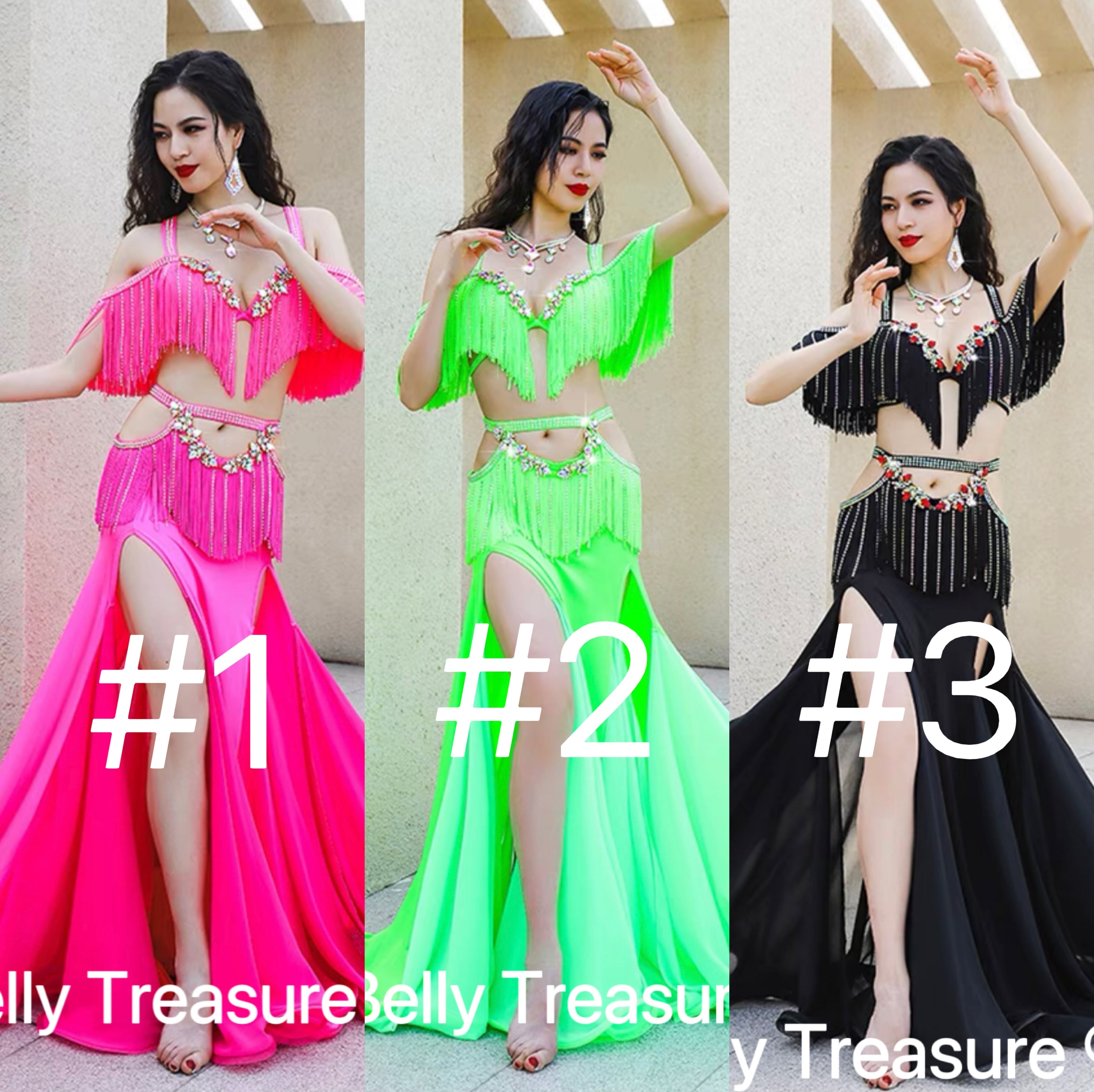 オーダーメイド ベリーダンス衣装 ブラ スカート 2点セット CCZW YC081 202206