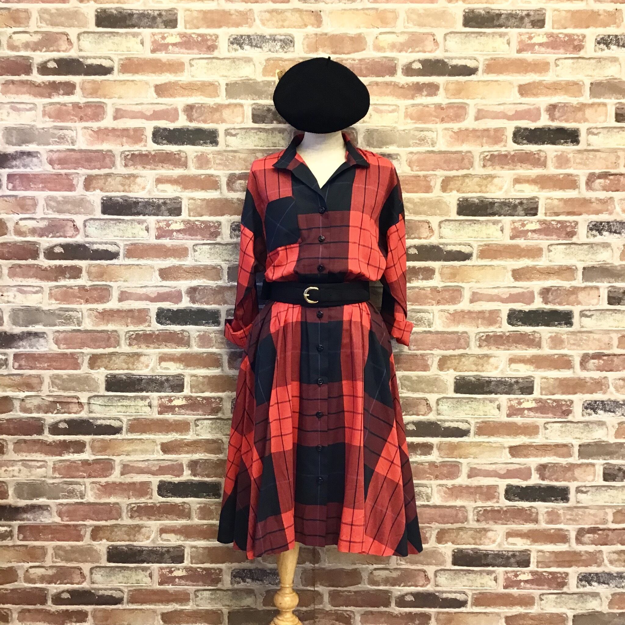 MADE IN U.S.A. Red Check One-piece