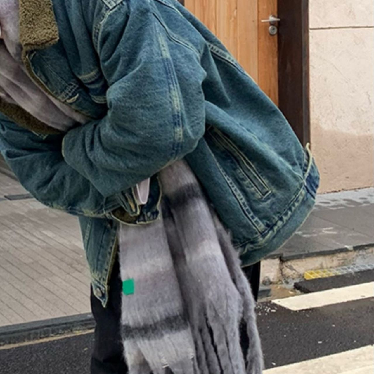 マルチカラーボーダーマフラー　1072