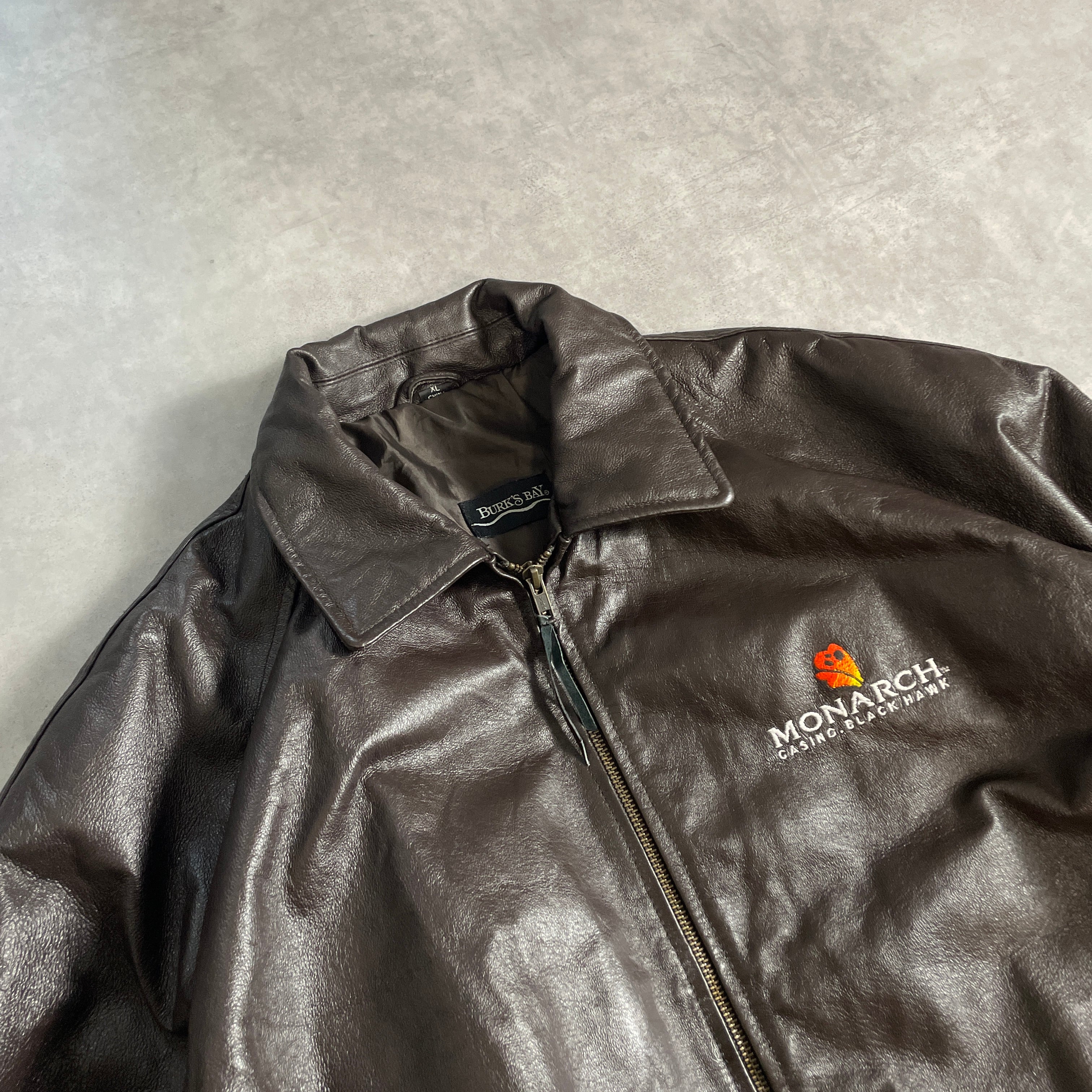 90s 企業 BURK'S BAY レザージャケット カジノ スウィングトップ 90s 企業 BURK'S BAY レザージャケット カジノ スウィングトップ