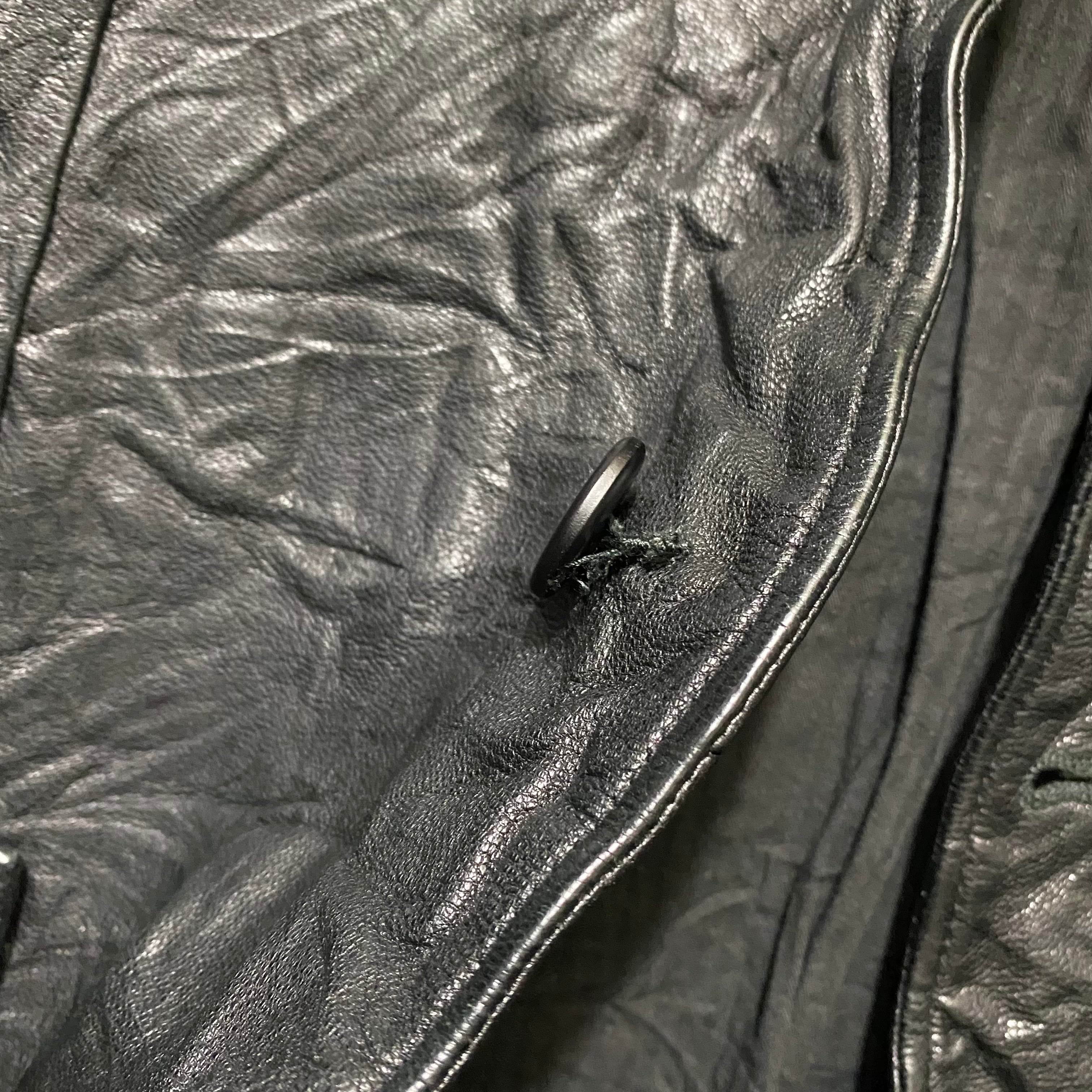 MARCO TAGLIAFERRI black leather tailored jacket | NOIR ONLINE