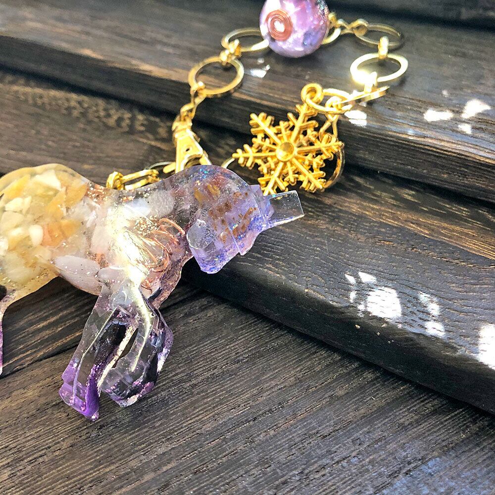 オルゴナイト ペンダント ユニコーン｜ハンドメイド・手芸