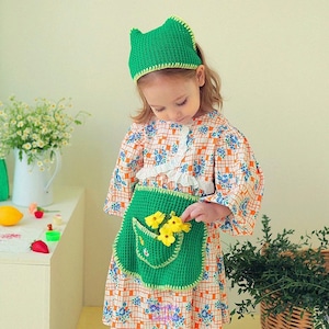 «sold out»«Mardi Amber» Chelly knit apron チェリーニットエプロン