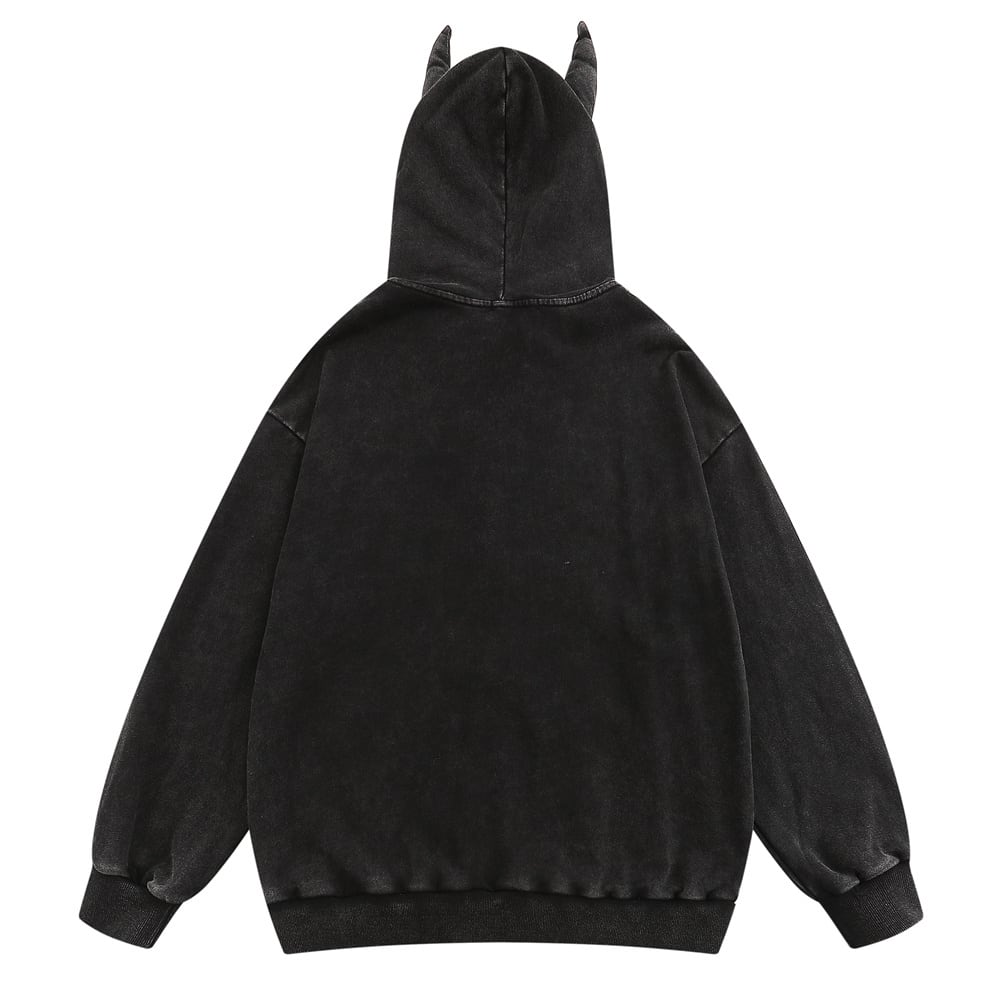 ストリート 悪魔の角 ジップパーカー T381 | wshot ストリート 悪魔の角 ジップパーカー T381 | wshot