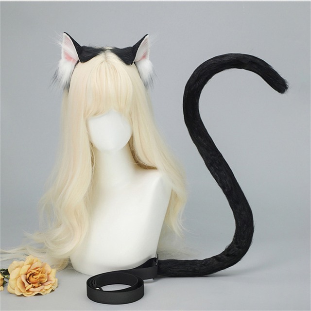 もふもふ カチューシャ 猫 コスプレ 2点セット可愛い 猫耳+尻尾 全8色 小物161693053
