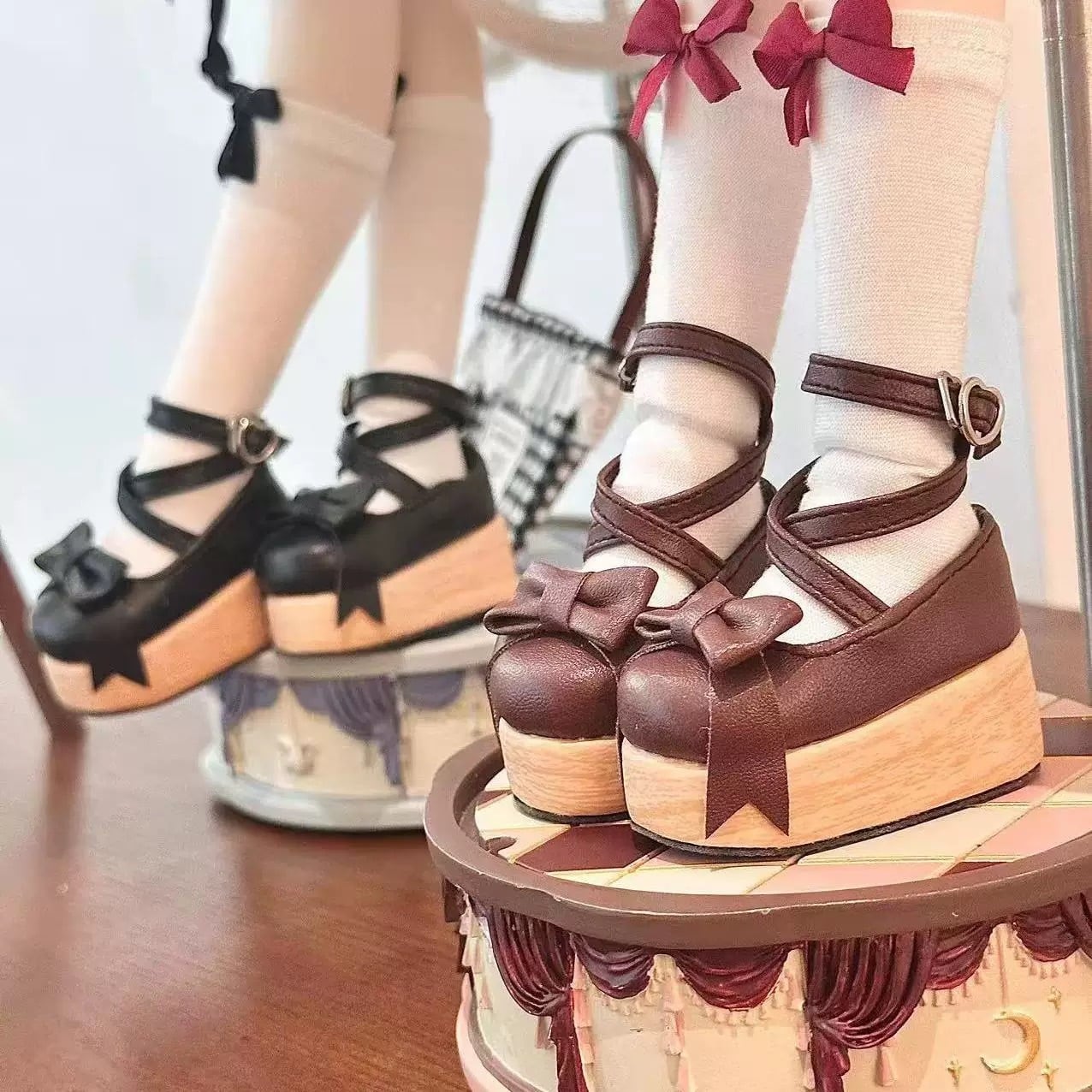 os⚠️要コメント‼︎1/6ドールサイズ　厚底パンプス　公式(・・?) 1/6.1/4.1/3ドールサイズ◇木靴風厚底シューズ◇お取り寄せ） | ドール