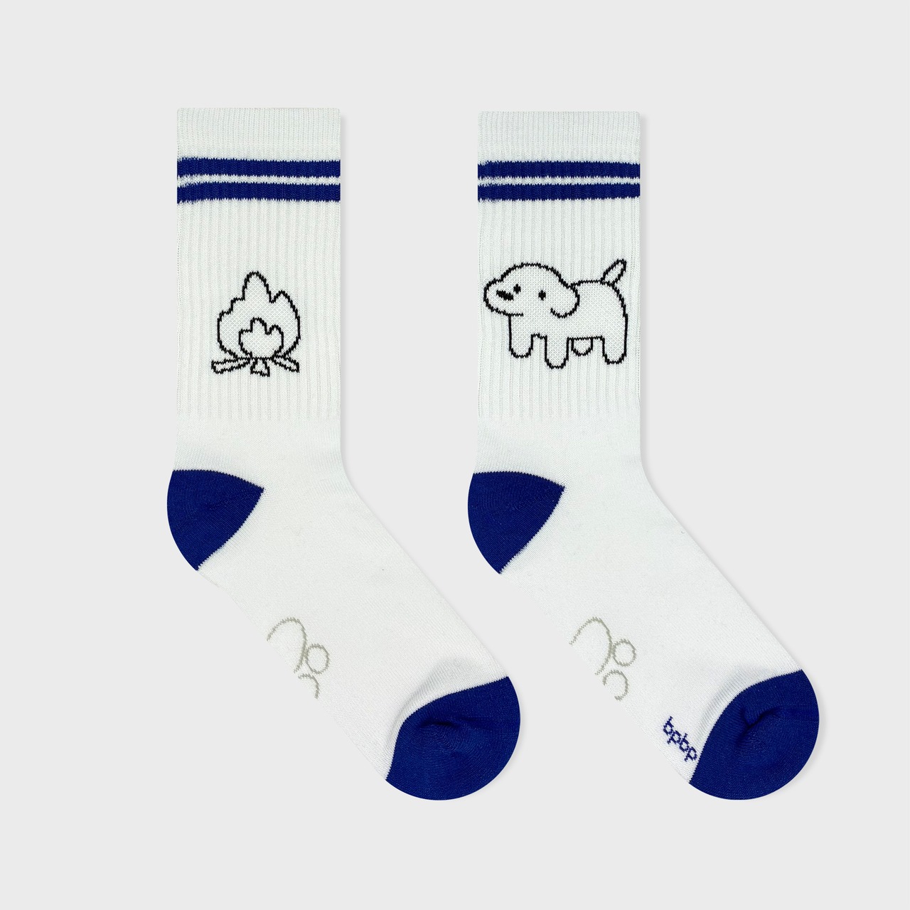 【matsui】SOCKS ブルー リブソックス