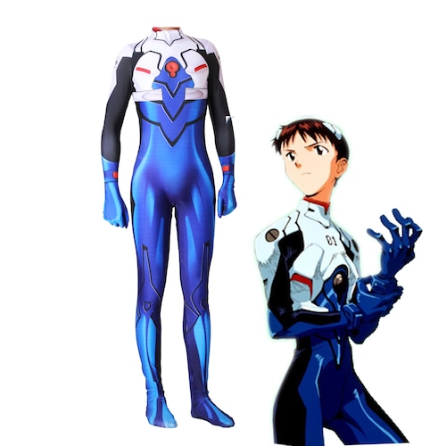 VIRIYA プラグスーツ 新世紀 エヴァンゲリオン碇 シンジ EVA コスプレ コスチューム ハロウィン 仮装 コスプレ イベント仮装 ヱヴァンゲリヲン  男女兼用 2003