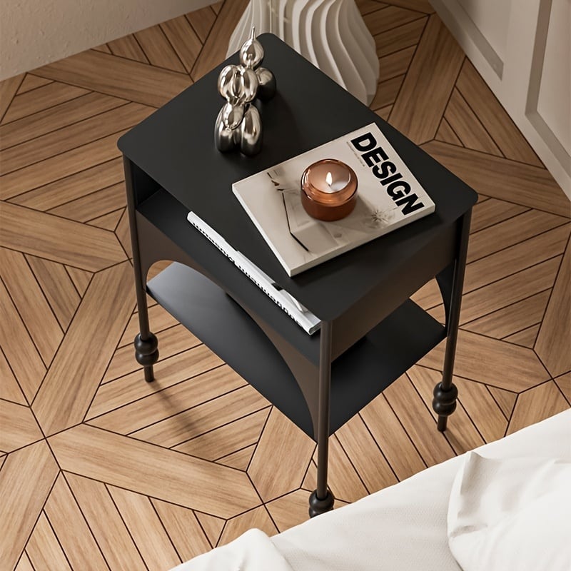 サイドテーブル 収納付き 扉 脚付き ベッドサイドテーブル サイド