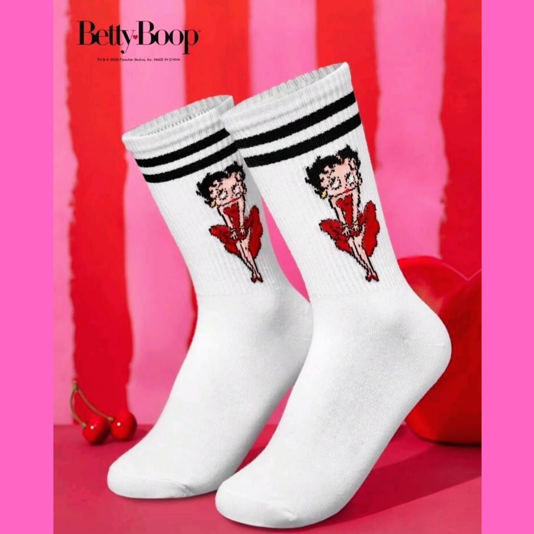 ♧【 crew socks / クルーソックス 】Betty Boop（ ベティちゃん ）靴下 / ソックス〚アメリカン雑貨 アメトイ〛