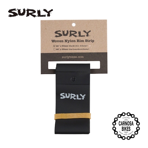 【SURLY】Woven Nylon Rim Strip [ウーブンナイロン リムストラップ] 26"×50mm Black