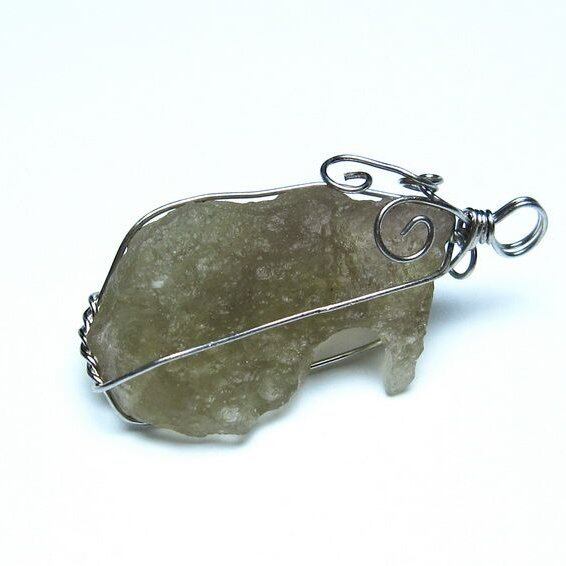 リビアングラス ペンダント 一点物 メール便可 [M便 1/20] 112-13576