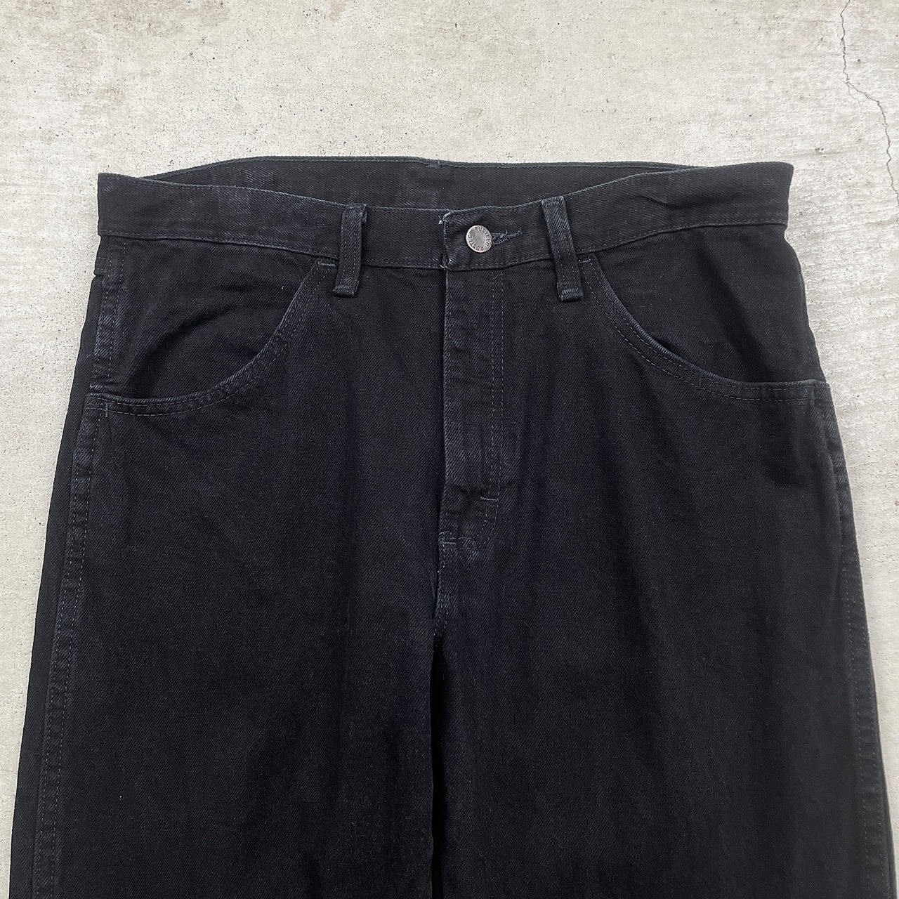 00年代 RUSTLER ブラックデニムパンツ メンズW33 古着 00s Y2K 