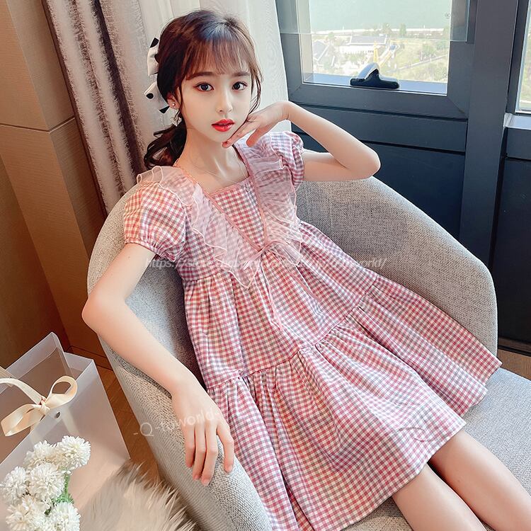 花柄フリルワンピース ピンク S 広まら 