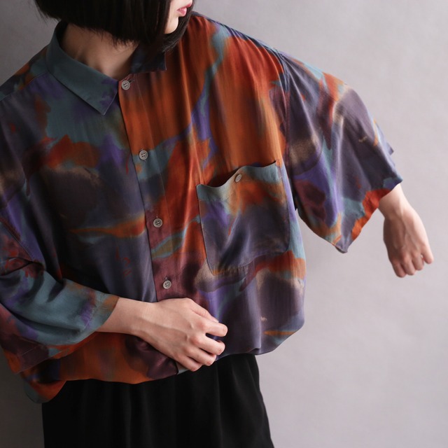 mysterious art graphic pattern h/s  shirt