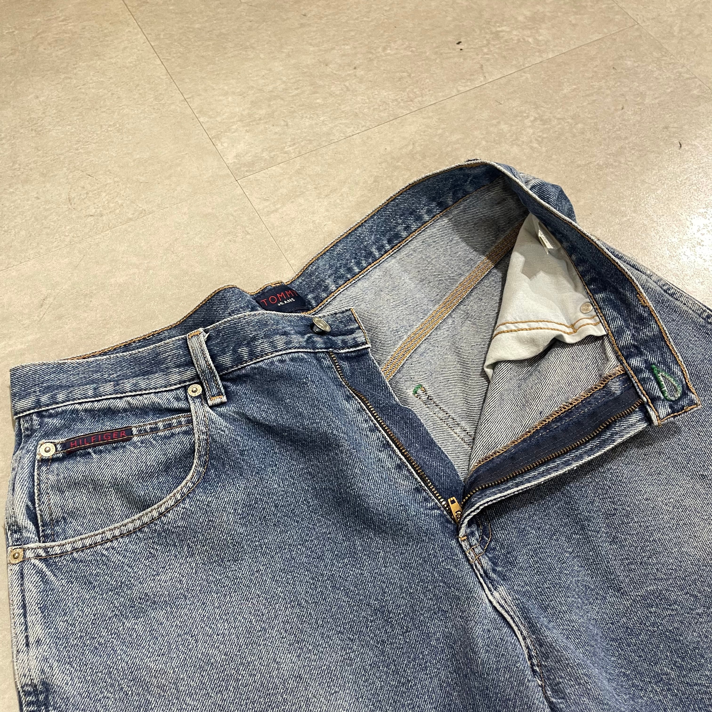 『tommy jeans』トミージーンズ(L) ミニスカート　コーデュロイ　緑