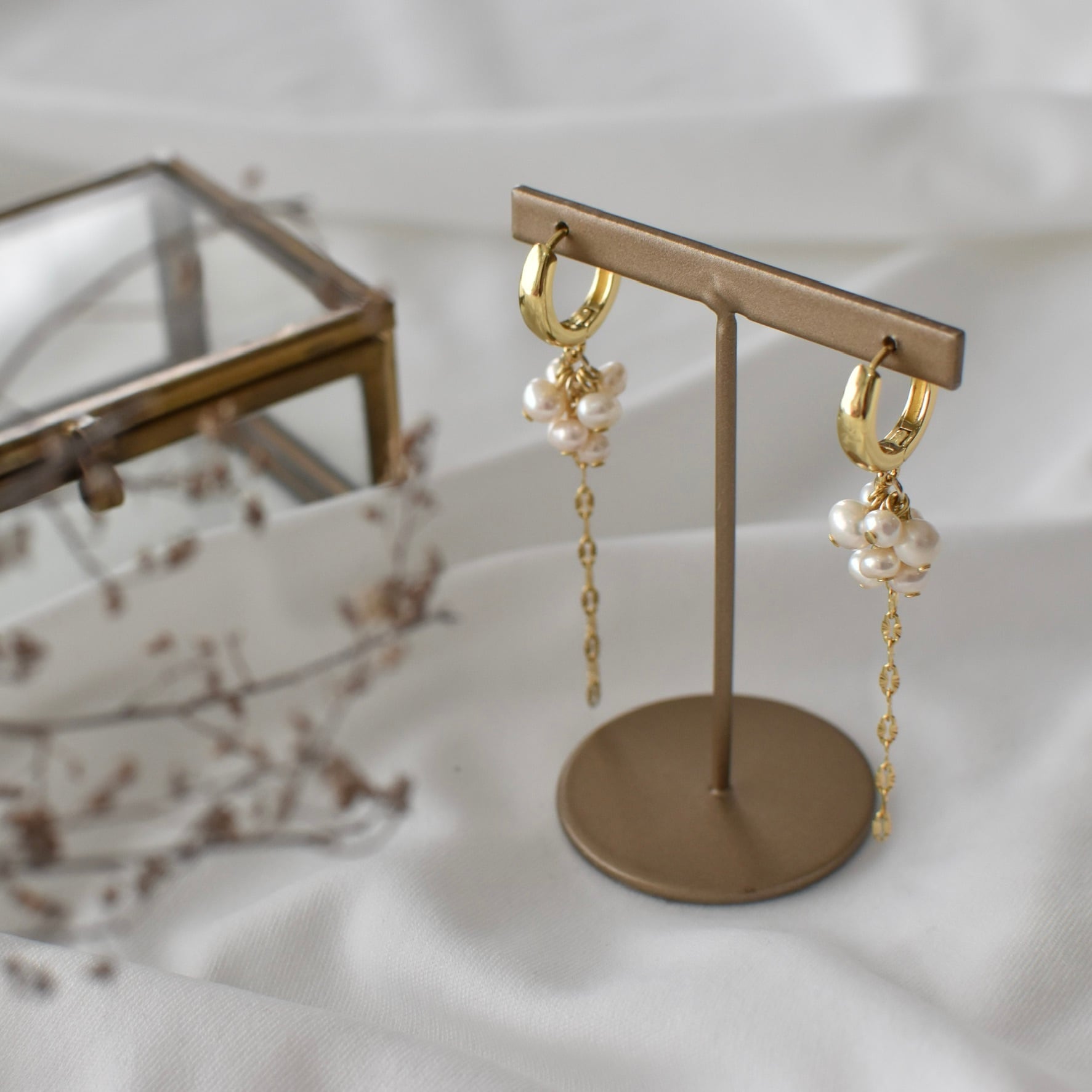 デザインチェーン × 淡水パール ピアス/イヤリング | MaachaO