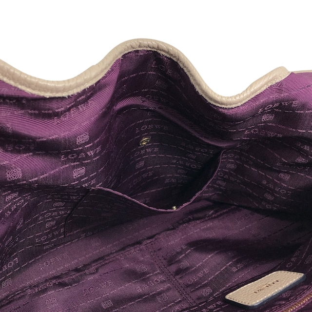 LOEWE ロエベ カリエ ハンドバッグ ベージュ レザー ホーボー vintage ヴィンテージ オールド cc6kmu