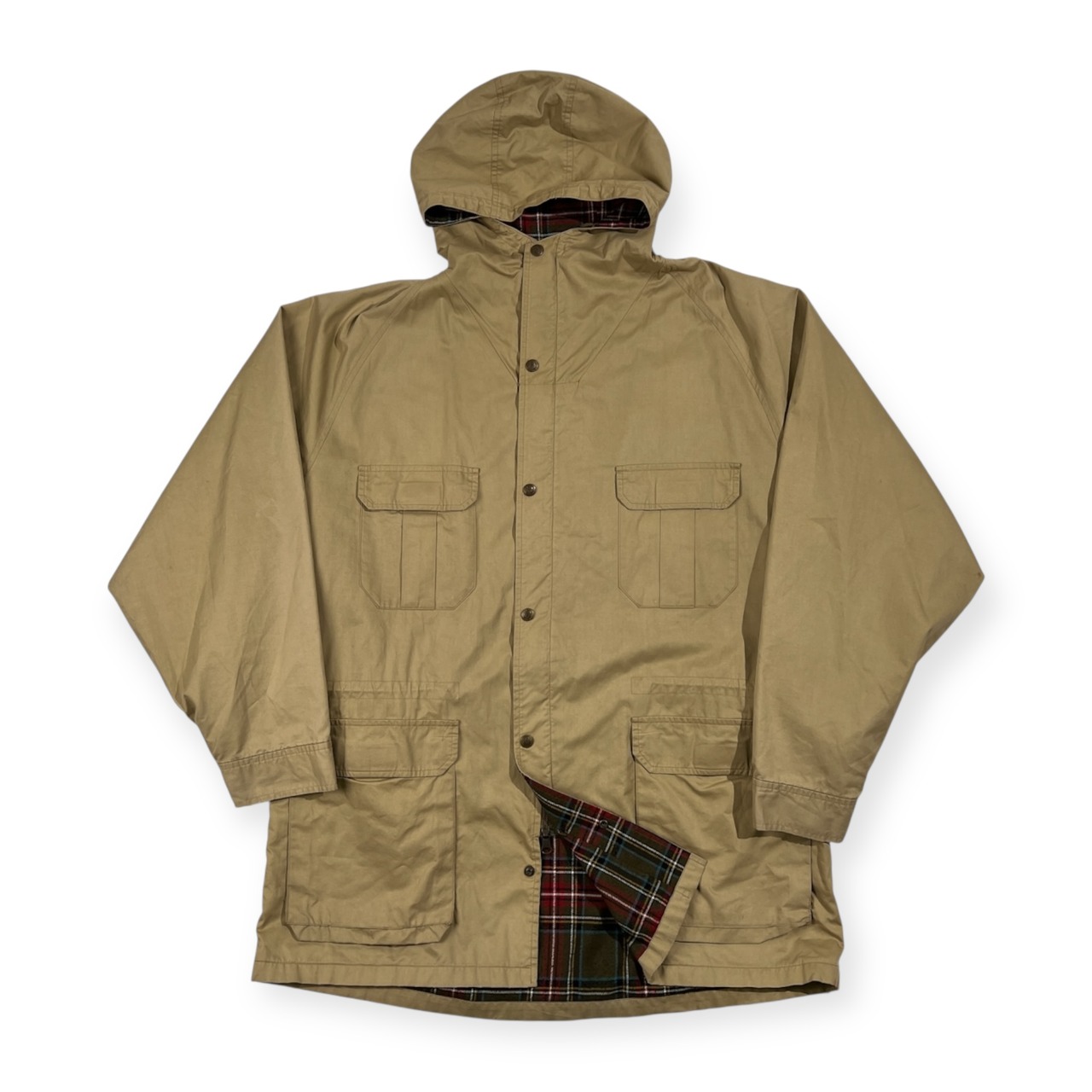 希少 BARACUTA バラクータ 裏チェック フランネル マウンテンパーカー サイズ 4L /メンズ/ビンテージ/ベージュ