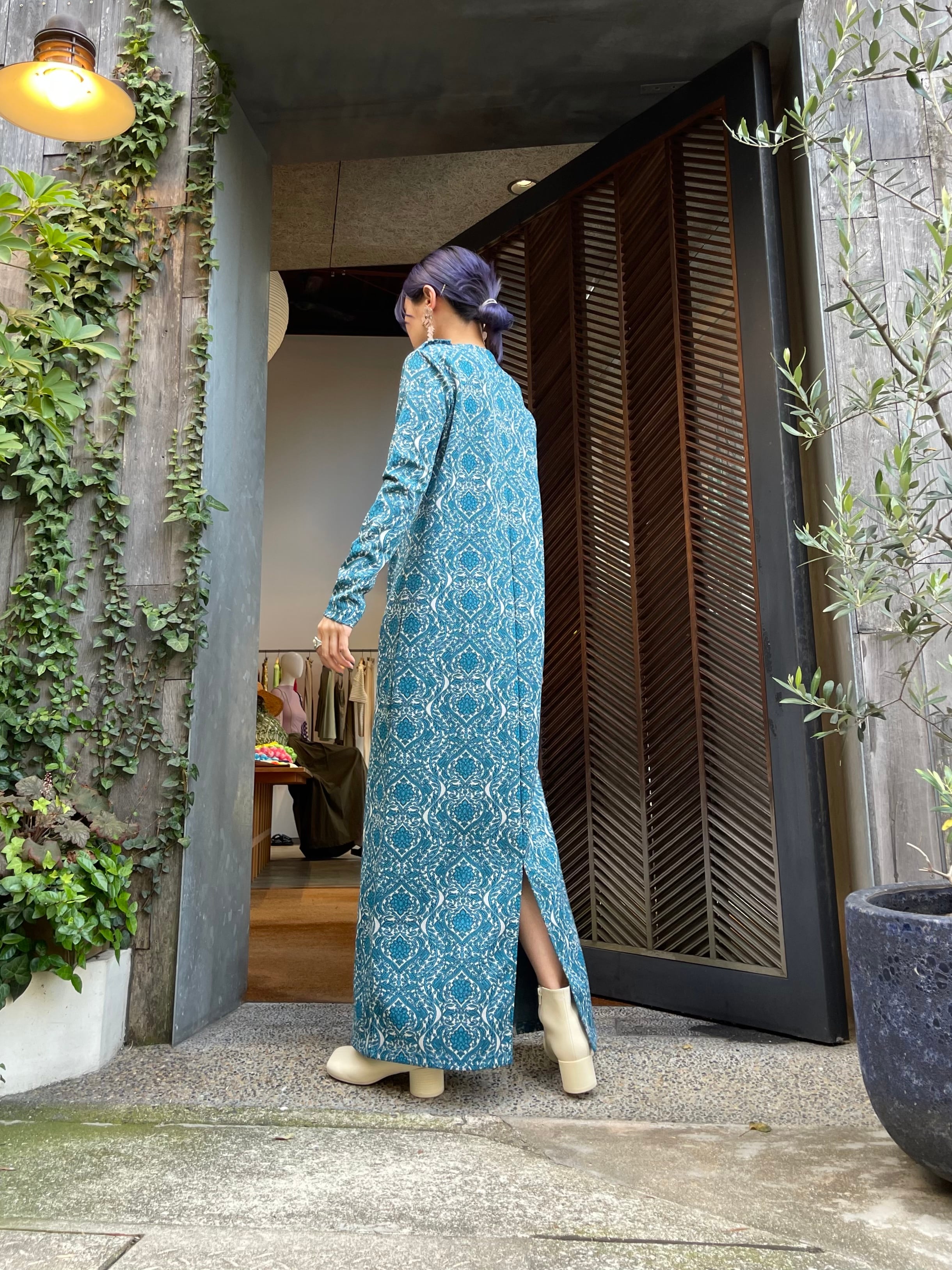 22AW】FUMIE TANAKA フミエタナカ / jacquard straight one-piece 